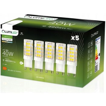 Lumiled 5x LED žárovka G9 CAPSULE 5W = 40W 460lm 4000K Neutrálni bílá 360°