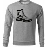 Dobrodružná bota, černý potisk mikina ESSENTIAL – Sleviste.cz