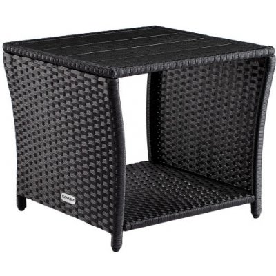 FurniGO Ratanový stolek Vedis 45x45x40cm černý – Zboží Mobilmania