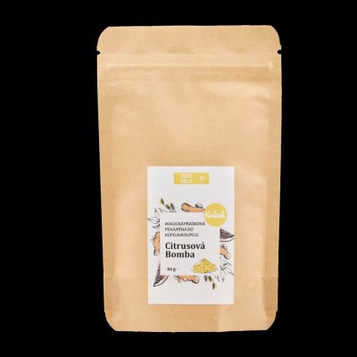 Kvitok Magická pěna do koupele v prášku Citrusová bomba 60 g – Zbozi.Blesk.cz