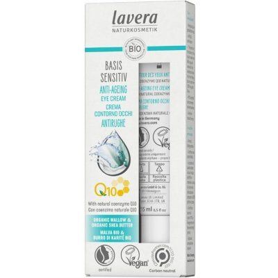 Lavera Basis Sensitiv Q10 oční krém proti otokům a vráskám s koenzymem Q10 15 ml – Hledejceny.cz