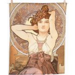 Matějovský ALFONS MUCHA AMETHYST 50x64cm 2ks hnědo-béžová – Zboží Dáma