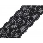 Elastická krajka / vsadka šíře 10 cm Varianta: 2 černá, Balení: 13.5 m – Zboží Dáma