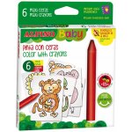 Alpino Baby Voskové pastelky 6 ks + obrázky na vymalování KX6056 – Zboží Dáma