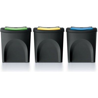 Prosperplast IKWB25S3 3 x 25 L Sada 3 Černá – Zbozi.Blesk.cz