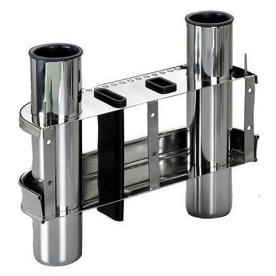 Osculati Stainless Steel Rod Holder for bulkhead mounting 2 rods