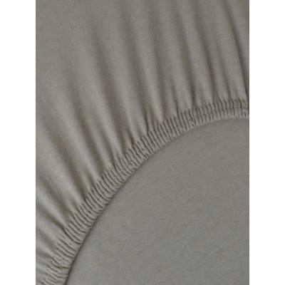MKLuzkoviny.cz Jersey prostěradlo Classic šedohnědé 160x200 – Zboží Mobilmania
