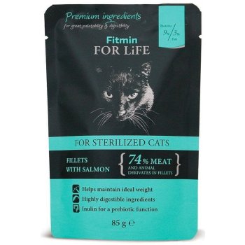 Fitmin Cat pouch sterilized salmon 28 x 85 g