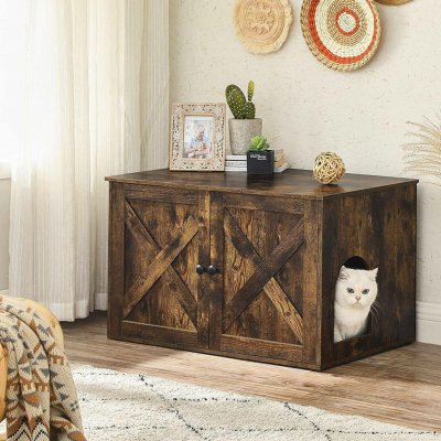 VASAGLE Skříňka na kočičí toaletu 80 x 49 x 53 cm – Sleviste.cz