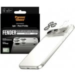 PanzerGlass Fender tvrzené sklo s kovovým rámečkem k ochraně čoček fotoaparátu pro iPhone 17 Pro Max - stříbrné PG12980 – Zboží Živě