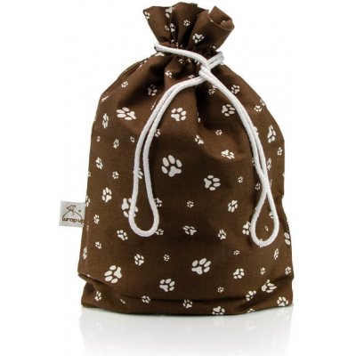 Wrap Up pytlík na pečivo hnědý s bílými tlapkami střední – Hledejceny.cz