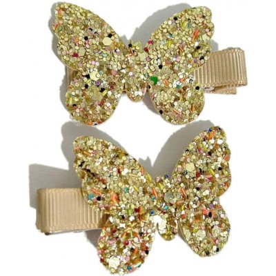 Sponka klip do vlasů zlatý motýlek Busy Lizzie - Glitter butterflies – Zbozi.Blesk.cz