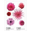 AG Design F 0406 Samolepka na zeď růžové květy rozměry 65 x 85 cm