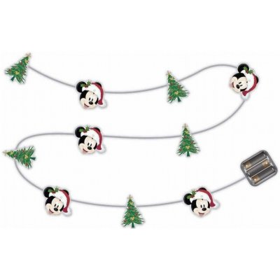 Arditex WD13434 Vánoční světelný věnec s 10 teplými LED diodami 165 cm. od Disney Mickey – Hledejceny.cz