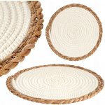 Giftdecor Prostírání z mořské trávy na okrajích bílé 35 cm – Zboží Dáma