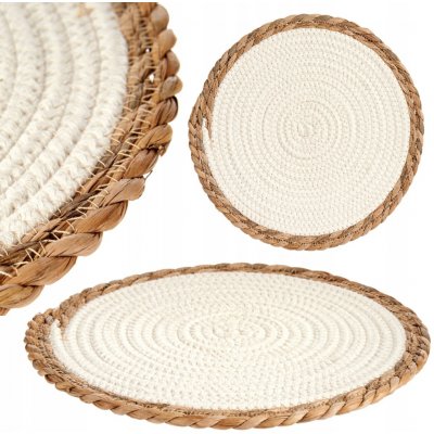 Giftdecor Prostírání z mořské trávy na okrajích bílé 35 cm – Zboží Dáma