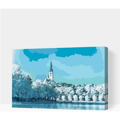 Painting Queens Zasněžené město Tábor 80 x 120 cm bez rámu – Sleviste.cz