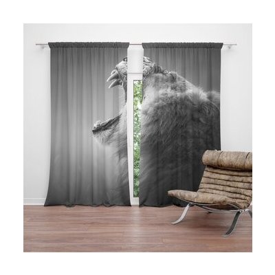 Sablio Závěs Řvoucí lev: 2ks 140x250cm – Hledejceny.cz