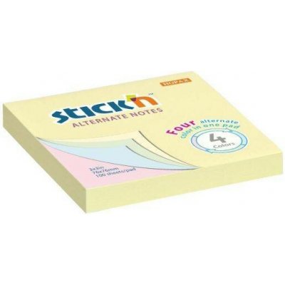 Samolepící bločky Stickn´n by Hopax Alternate 76x76mm/pastelové barvy – Hledejceny.cz