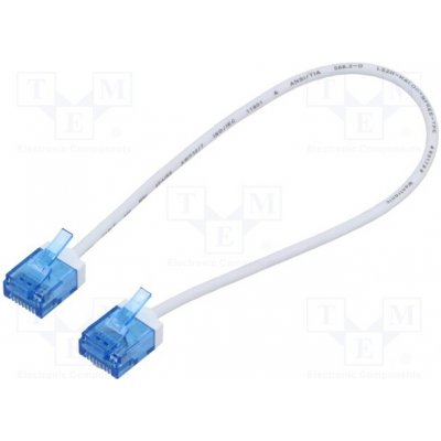 Goobay 74284 Patch, U/UTP, 6a, lanko, Cu, LSZH, 0,25m, bílý – Zboží Živě