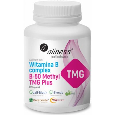 Aliness Witamina B Complex B-50 Methyl TMG PLUS 100 kapslí – Hledejceny.cz