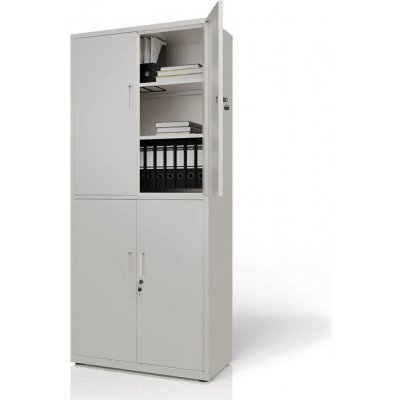 Juskys Kovová kancelářská skříň - bílá – Hledejceny.cz