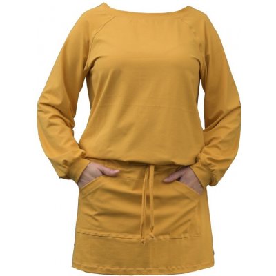 L&L dámské mikinové šaty žlutá