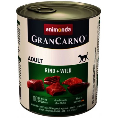 Animonda GranCarno Original Adult hovězí maso a zvěřina 0,8 kg – Zboží Mobilmania