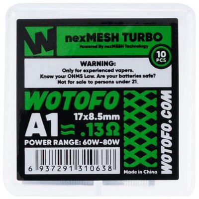 Wotofo Mesh pletivo NexMesh Turbo 0,13ohm 10ks