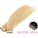 Deluxe neviditelné vlasové PU pásky tape in na prodlužování vlasů 40cm 22 světlá blond – Zboží Mobilmania
