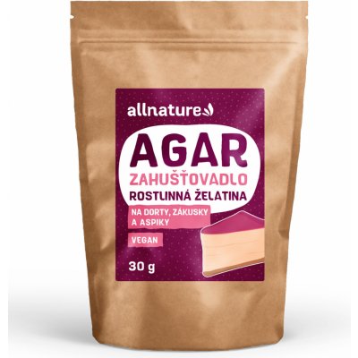 Allnature Agar rostlinná želatina 30 g – Zbozi.Blesk.cz