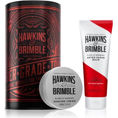 Hawkins & Brimble Natural Grooming Elemi & Ginseng krém na holení 100 ml + Elemi & Ginseng balzám po holení 125 ml dárková sada – Zboží Mobilmania