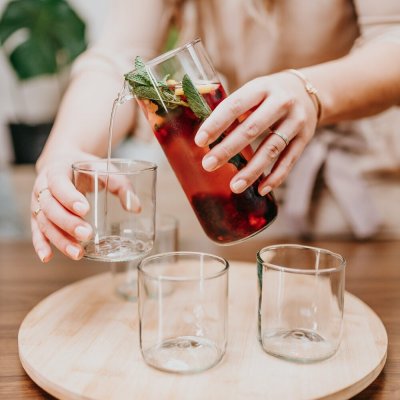 SOJKA Recyklovaná váza z lahví ČIRÉ SKLO 580 ml 175 mm – Hledejceny.cz
