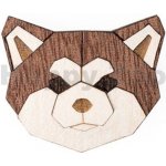 BeWooden dřevěná brož ve tvaru psa Akita Inu Brooch – Zbozi.Blesk.cz