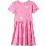 BAVLNĚNÉ DÍVČÍ ŠATY S MOTÝLKY KUGO NOVINKA Růžová – Sleviste.cz