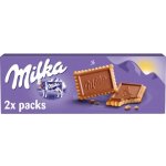 Milka ChocoBiscuit máslové sušenky s tabulkou mléčné čokolády z alpského mléka 150 g – Zboží Dáma