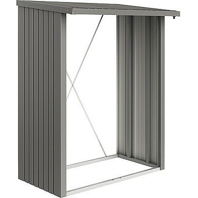 Biohort Dřevník Woodstock 157 x 102 x 199 cm šedý křemen metalíza – Sleviste.cz