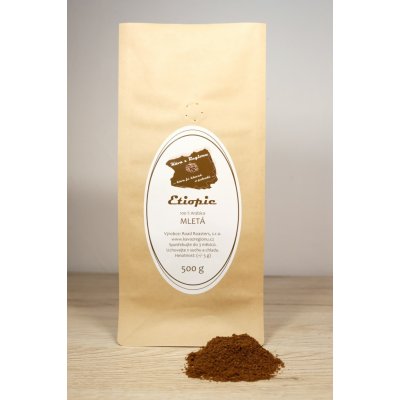 Káva z Regionu Etiopie mletá Český turek Moka konvička Jemné mletí 0,5 kg