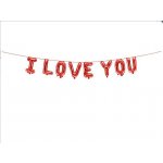 PartyDeco I Love You červené 260x40 cm fóliový balónek – Sleviste.cz