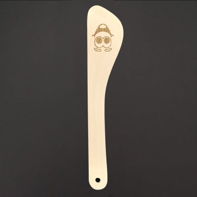 AMADEA Dřevěná obracečka s obličejem, masivní dřevo, délka 30 cm – Zboží Dáma