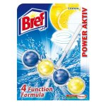 Bref Power Aktiv 4 Formula Lemon WC blok pro hygienickou čistotu a svěžest Vaší toalety, zbarvuje vodu 51 g