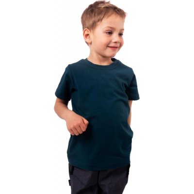 JOŽÁNEK Dětské jednobarevné tričko krátký rukáv lahvově zelené – Zboží Mobilmania