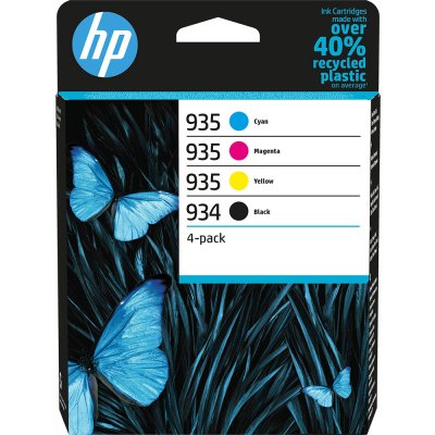 HP 934 originální inkoustová kazeta černá, azurová, purpurová, žlutá 6ZC72AE – Zboží Mobilmania