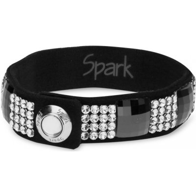 Spark náramek se Swarovski Elements krystaly černý Monaco B4MESH2493CZCJ Krystal Jet