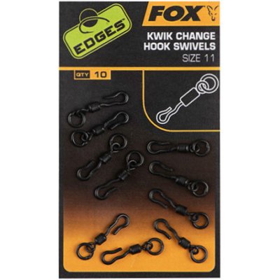 Fox obratlíky EDGES Kwik Change Hook Swivels vel.11 – Zbozi.Blesk.cz