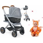 Smoby Set hlboký a športový DeLuxe Pastel Maxi Cosi&Quinny Grey 3v1 a bábika v kostýme Líšky Animal Doll MiniKiss 27 cm so zvukom SM253104-9 – Zboží Mobilmania