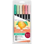 Tombow ABT Dual Pen Brush sada oboustranných štětcových fixů - Just Peachy 6 ks – Sleviste.cz