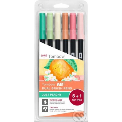 Tombow ABT Dual Pen Brush sada oboustranných štětcových fixů - Just Peachy 6 ks – Sleviste.cz
