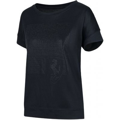 Dámské tričko Ferrari Rhinestones černé – Sleviste.cz
