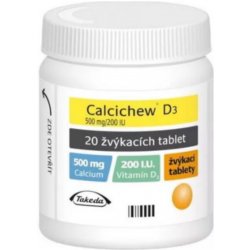 CALCICHEW D3 POR 500MG/200IU TBL MND 20